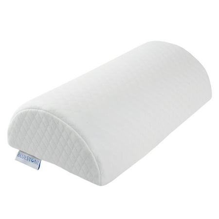 Bluestone Memory Foam Back Pillow / Half Moon Lumbar Bolster Wedge Pillow By Bluestone