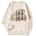 thumbnail image 2 of Sudaderas informales con estampado de oso de peluche para mujer, jersey suave de lana cómodo, Tops holgados con cuello redondo a la moda para mujer, ropa, 2 of 3