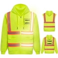 thumbnail image 6 of Hi Vis Safety Hoodie Sweatshirt with Removable Sleeve High Visibility Fleece Hooded Work Jacket, 6 of 10