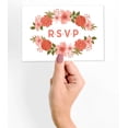 thumbnail image 2 of Inkdotpot RSVP Postcards (Set Of 50) 4"X6" Blank With Mailing Side,RSVP Reply Response Cards For Wedding Floral Print Return Cards, 2 of 5