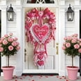 thumbnail image 3 of Holiday Door Curtain Polyester Fabric Embroidered Details Easy to Install for Indoor Outdoor Entryway Window Party Decoration, 3 of 4