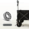 thumbnail image 6 of Ataucjin Collapsible Wagon Cart, Folding Wagon With Front 360° Rotation Wheels, 2 Water Bottle Bag, Telescopic Handle, Extra Cover Folding Utility Cart For Outdoor Outings, 6 of 9