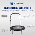 thumbnail image 2 of Stamina inMotion 40" Fitness Trampoline with Adjustable Handlebars, Black, 2 of 16