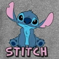 thumbnail image 2 of Boy's Lilo & Stitch Sitting Cute Stitch  Performance Graphic Tee Charcoal Heather Large, 2 of 4