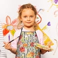 thumbnail image 3 of Pioneer Flower Floral Print Pattern Kids Aprons for Girls and Boys,Adjustable Neck Strap Toddler Aprons for Kids Cooking Baking, 3 of 7