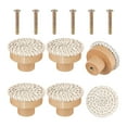 thumbnail image 1 of Abbracc Boho Rattan Dresser Knobs Wooden Rattan Drawer Knobs for Dresser, 1 of 9