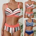 thumbnail image 2 of XIYON Bikini Sets For Women Tankini Swimsuits Two Piece Strappy Bathing Suit Tops With Shorts Plus Size Beach Swimwear Summer Beach Vacation Bathing Suits, 2 of 9
