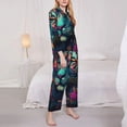 thumbnail image 3 of Sikiie Colorful Flower Tiger Women's Long-Sleeve Shirt and Full-Length Bottom Pajama Set (s-xxl)-Large, 3 of 7