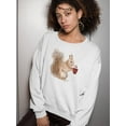 thumbnail image 2 of Squirrel With Coffee Sweatshirt Women -SPIdeals Designs, Female Large, 2 of 4