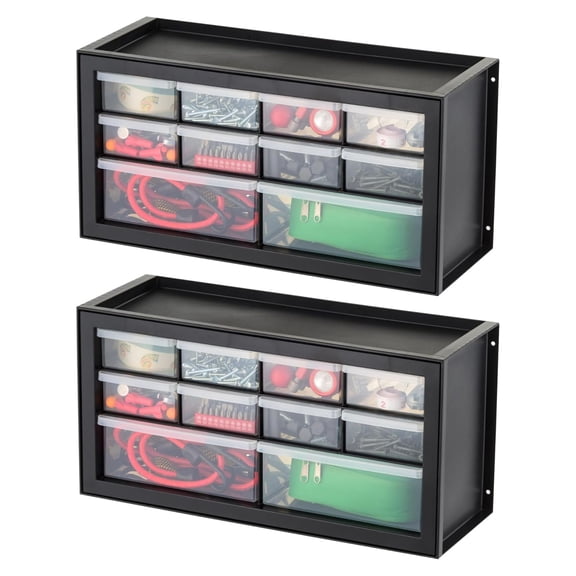 Open Box IRIS USA 2PK 10 Drawer Organizer Storage Cabinet for Hardware Supplies