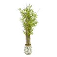 thumbnail image 1 of Nearly Natural 9823 64 in. Grass Artificial Bamboo Plant in Floral Print Planter, 1 of 1