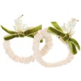 thumbnail image 4 of 2 Pcs Attaches de Cheveux Convallaria Bandes Extensibles pour Queue de Cheval Élastiques Chouchous à Fleurs, 4 of 9