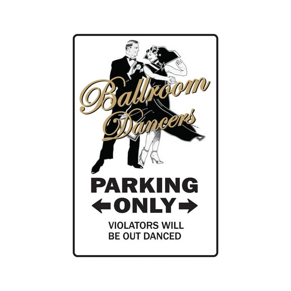 BALLROOM DANCERS Aluminum Sign ball elegant dance music dancing teacher school | Indoor/Outdoor | 10" Tall