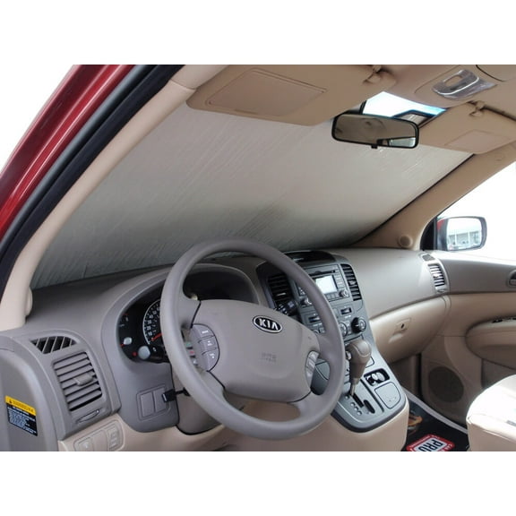 HeatShield, The Original Windshield Sun Shade, Custom-Fit for Kia Sedona Minivan 2006, 2007, 2008, 2009, 2010, 2011, 2012, Silver Series