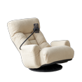 thumbnail image 3 of 360° Degree Rotatable Sofa Chair with Adjustable Head and Waist, Nursery Leisure Deck Massage Rocking Sofa Chair for Living Room Bedroom Apartment (Beige), 3 of 7