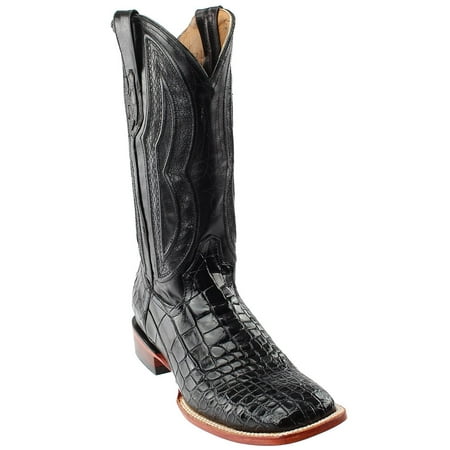 Ferrini Mens American Belly Alligator Square Toe  Western Boots Boots (Best American Cowboy Boots)