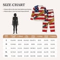 thumbnail image 2 of Salouo American Flag And Baseball Pattern Women's Pajamas Set Long Sleeve Button Down Sleepwear Soft Pj Lounge Sets for women 2 Piece Pjs Set with Long Pants -XX-Large, 2 of 8