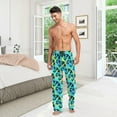 thumbnail image 7 of FREEAMG Watercolor Blue Butterfly Pajama Pants for Men, Men's Separate Bottoms, Comfortable Sleep Lounge Pj Pants, 7 of 7
