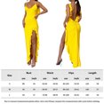 thumbnail image 2 of Vestido Suspendido Vestido lencero con abertura y volantes Cgtredaw para Mujer Amarillo T M, 2 of 9