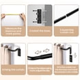 thumbnail image 3 of Sindcom Blackout Curtain rod for windows 28 to 48, Wrap Around Curtain Rods for Bedroom, Living Room, Adjustable from 30 to 57 Inches, Matte Black, 3 of 8