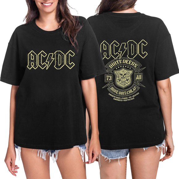 iTNHFP Spring Tops For Women Men'S & Women'S Ac/ Rock Concert Shirt Short Sleeve Casual Wear For Fans