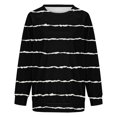 thumbnail image 6 of Holzkary Oversized Sweatshirt for Women Warm Soft Printed Shirt Winter Sweatshirts Tops Loose Fit Casual Long Sleeve Striped Sweatshirt Comfy Fall Winter Outfits Clothes 2025 Fashion Black Xxl, 6 of 7