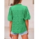 thumbnail image 2 of Blusa PRETTYGARDEN para Mujer Verde con Encaje y Cuello en V Talla Pequeña, 2 of 8