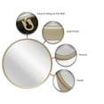 thumbnail image 6 of Infinity Instruments Deep Metal Round Gold 24 inch Wall Mirror, 6 of 7