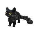 thumbnail image 2 of 3D Printed Black Cat Figurine with Realistic Golden Eyes Desktop Ornament, Exquisite Craftsmanship Artisan Sculpture for Modern Minimalist Spaces, 2 of 5