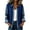 c01Blue, variant on Jackets for Women Ribbed Knit Patchwork Denim Jacket Button Down Lapel Long Sleeve Coats Daily Work Travel Outerwear Black XXL