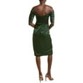 thumbnail image 2 of Theia womens  Holland Satin Cocktail Dress, 6, Green, 2 of 3
