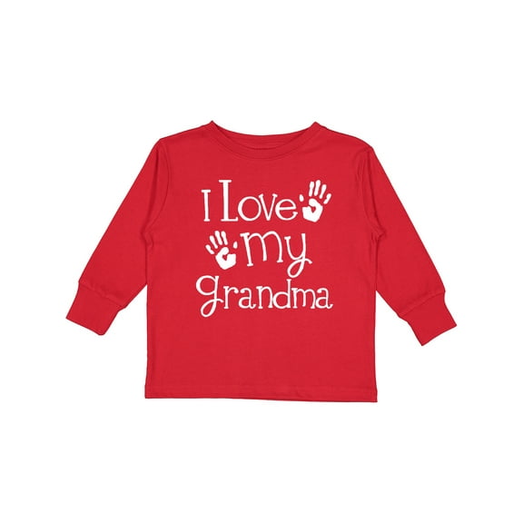 Inktastic I Love My Grandma Grandchild Gift Boys or Girls Long Sleeve Toddler T-Shirt