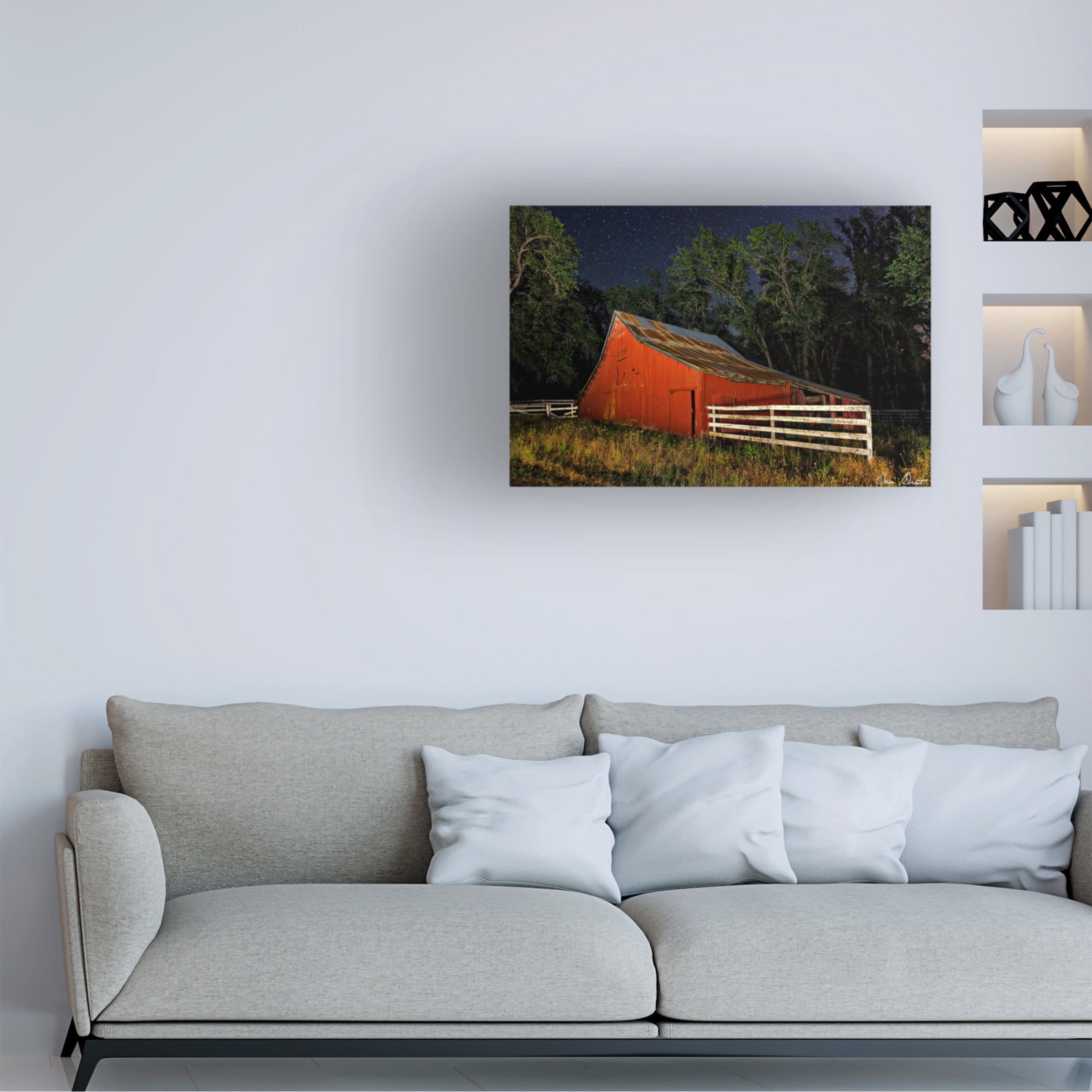 Trademark Fine Art David Drost Red Burn at Night Canvas Wall Art