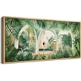 thumbnail image 3 of IDEA4WALL Extra Large Framed Canvas Print Wall Art Tranquil Archway Garden View Lush Tropical Foliage Artwork Nature Wilderness Antique Fine Art Decor Multicolor for Home Decoration - 60"x30", 3 of 5