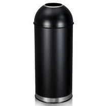 17 Gal / 65L Open Top Trash Can Commercial Grade Heavy Duty Tall Commercial Trash Can Brushed Stainless Steel for Outdoor | Kitchen Waste Bins for Home, Office, Restaurant, Restroom