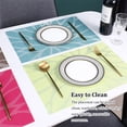 thumbnail image 4 of Mantel individual Injueey aislante de casa posavasos de disco de PVC lavable de lujo antideslizante Color café Type2 NO2, 4 of 6