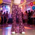 thumbnail image 3 of LRen Girls Flare School Uniform Pants Wide Leg Slim Fit Casual Preppy Dress with Pockets Flare Leg Casual Trousers for Tween Girls Age 15-16 Years, 3 of 5