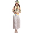 thumbnail image 2 of 5pcs/ Set Falda Hula Hawaiian Luau 80cm White Grass para Mujer Fighting to Achieve Fighting to Achieve, 2 of 2