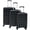 Black, variant on Set of 3 Hardside Luggage, Expandable Rolling Luggage with TSA Lock and Spinner Wheels, Black
