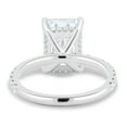 thumbnail image 6 of ESTE ORIGIN 5 Ctw Radiant Cut Moissanite Pavé Hidden Halo Ring in 14K White Gold for Women, 6 of 8