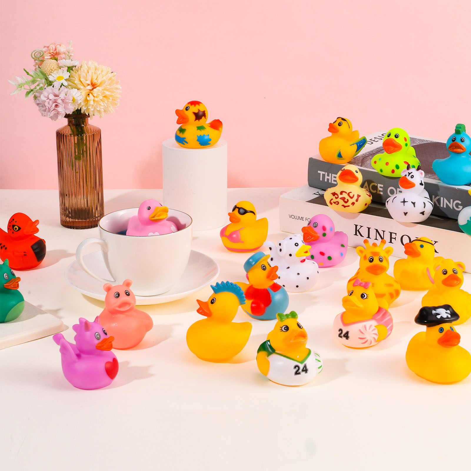 Sixwipe 50 Pack Assorted Rubber Ducks Bath Toys photo 6