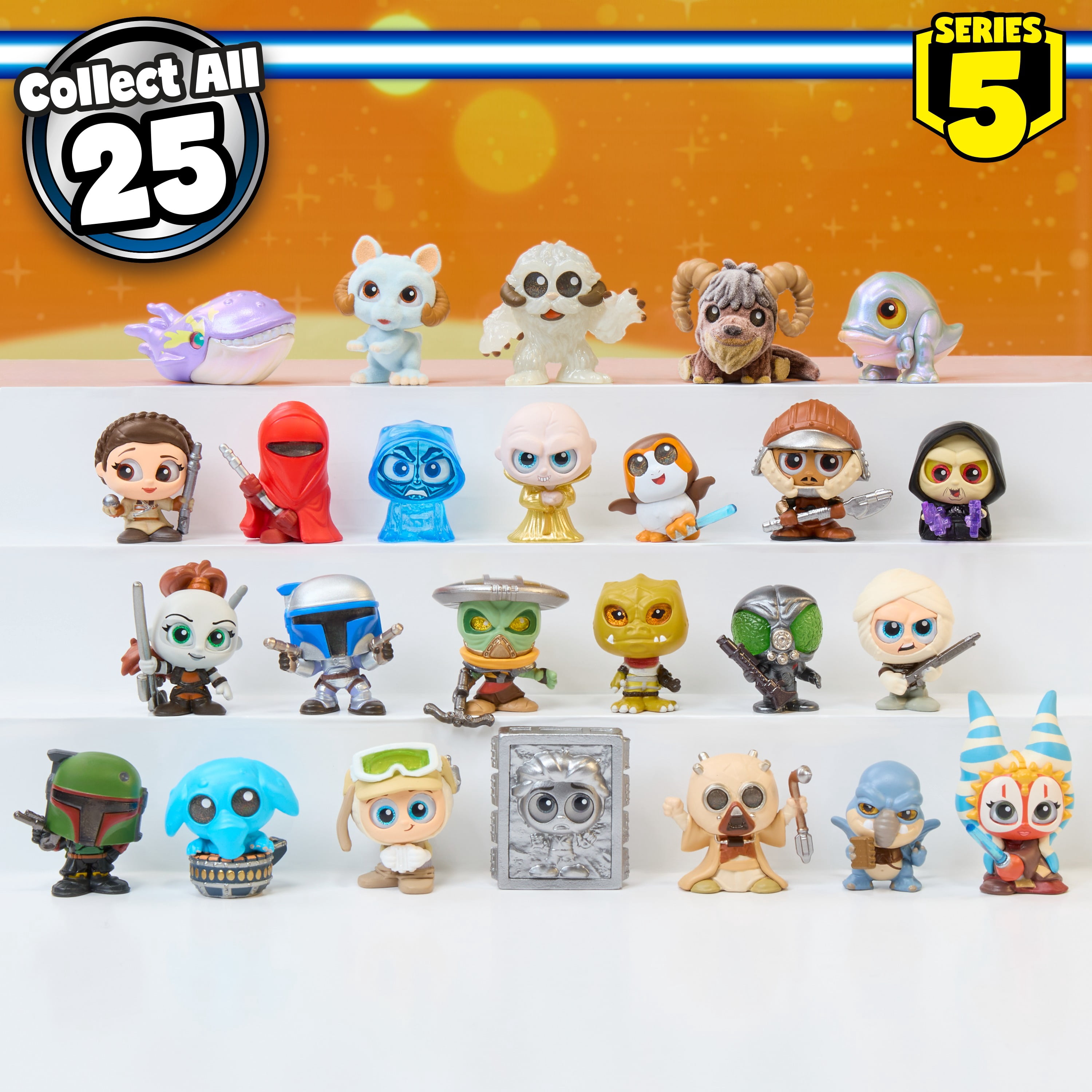 STAR WARS™ Doorables Galaxy Peek Capsule Series 5, Collectible Mini Figures, 4 Figures in Blind Capsule, Kids Toys by Just Play, Ages 5 and up