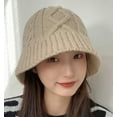thumbnail image 5 of CoCopeaunt Women Knit Bucket Hat Slouchy Cable Warm Soft Cap Cute Thick Fisherman Hat, 5 of 7