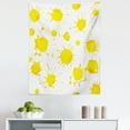 thumbnail image 1 of Yellow and White Tapestry, Formless Random Color Blots Paint Splashes Modern Look Print, Fabric Wall Hanging Decor for Bedroom Living Room Dorm, 5 Sizes, Yellow White, by Ambesonne, 1 of 1