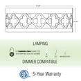 thumbnail image 4 of Kira Home Sutton 13" Farmhouse Quatrefoil Flush Mount Ceiling Light, Distressed White Metal Drum Shade, Antique White, 4 of 7