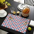thumbnail image 3 of Napperons pour Table à Manger Tapis de Table à Carreaux Rouges pour Baby Showers Mariages Anniversaires-Carreaux Rouges 4 Pcs, 3 of 7