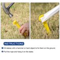 thumbnail image 4 of Uxcell Plastic Camping Tent Stakes Pegs with Hook Yellow 9.1" 24 Pack, 4 of 4