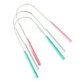 thumbnail image 2 of Mightlink 3Pcs/Set U-Shaped Tongue Cleaner Anti-Slip Handle Stainless Steel Tongue Scraper Oral Brush Cleaning Tool for Adult, 2 of 8