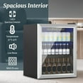 thumbnail image 5 of Dimedeal 1.6 Cu.Ft Mini Beverage Refrigerator, 70 Cans Mini Fridge with Glass Door, Small Cooler for Office Bedroom Home Bar, Sliver, 5 of 7