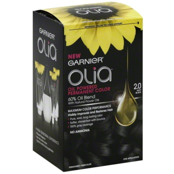 Garnier Olia Oil Powered Permanent Color 2.0 Soft Black 1 Each